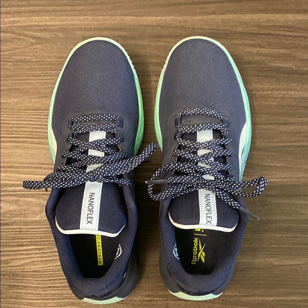 Reebok Navy and Mint Athletic Shoes
